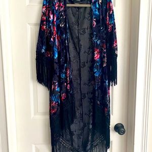 Torrid floral burnout duster cover up